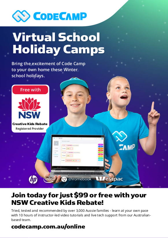 School Holiday Virtual Code Camp, Virtual Holiday Camps NSW 3 1