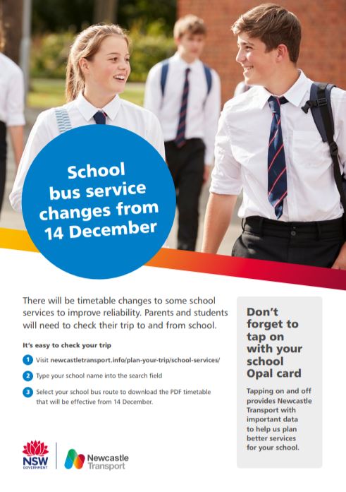 School Bus Service Changes, Bus changes