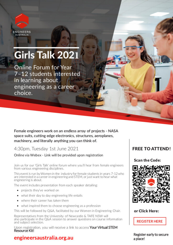 Parent and Caregiver Webinars, Girls Talk 2021 Flyer