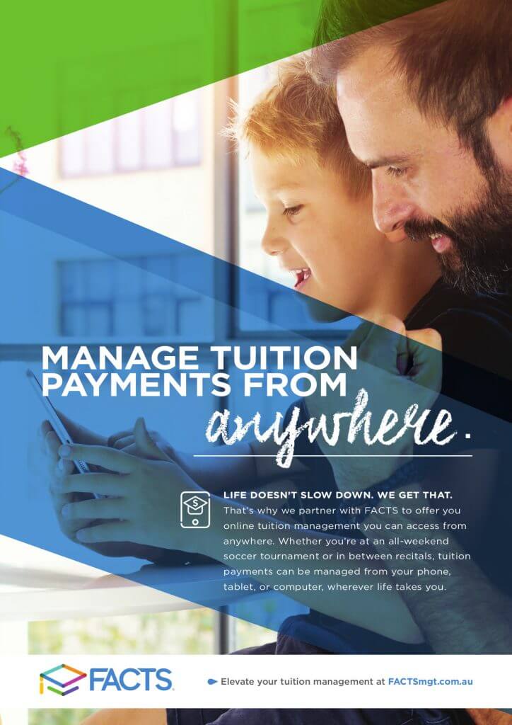 Flexible Tuition Payments at BCC, FACTS MarketingKit Poster AU
