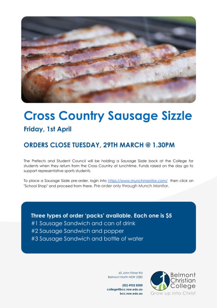 Cross Country Sausage Sizzle, Cross Country Sausage Sizzle