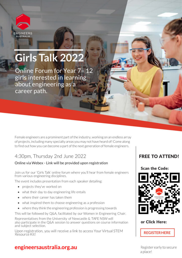 Careers News, Girls Talk and Discover Engineering flyer 2022