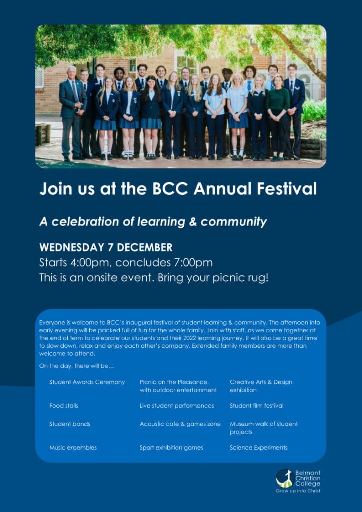 The BCC Annual Festival - 7th December, 2022 COL Event Save the Date 2 1 2