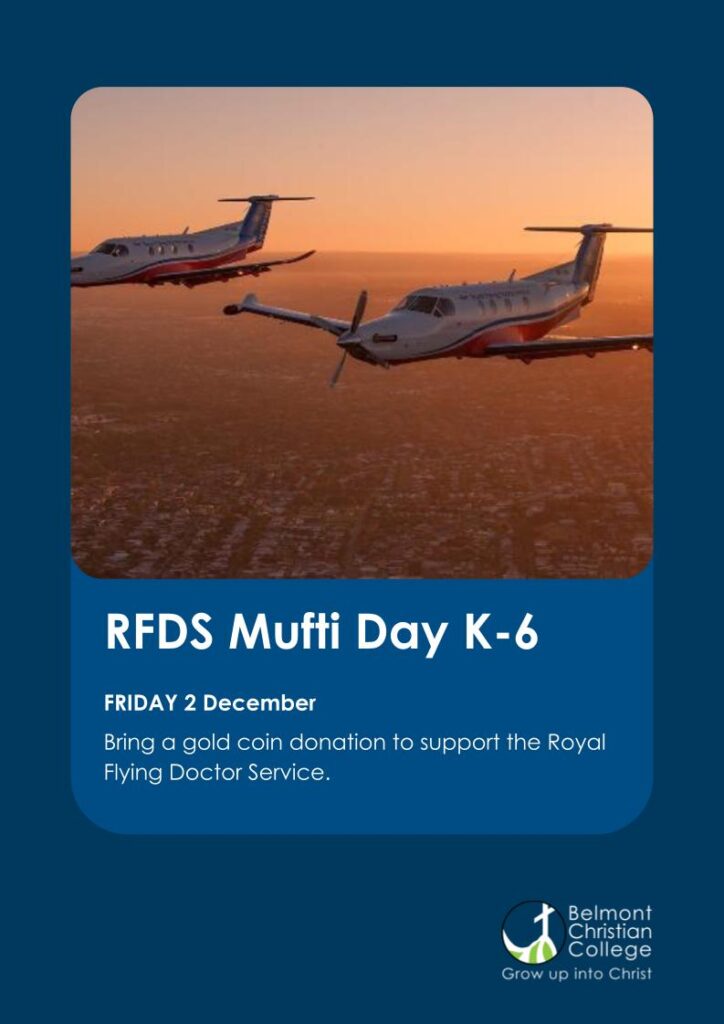 Mufti Day - Friday, 2nd December, RFDS Mufti Flyer