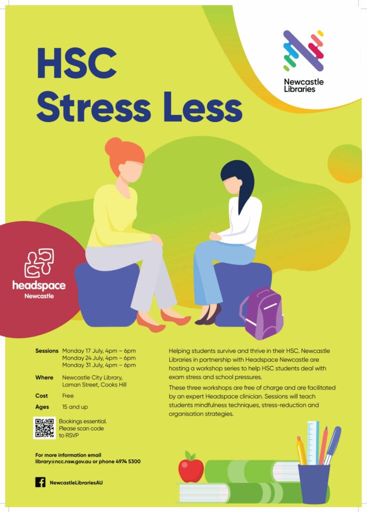 Parent/Carer Information and Support, 5821 HSC Stress Less A3 Posters V2b