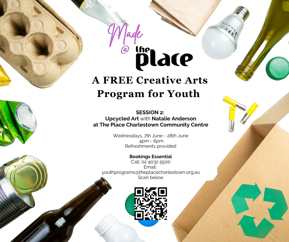 After School Program at The Place Charlestown, The upcycled art workshops are a fun and innovative way to explore mixed media artmaking. Discover the potential of discarded everyday items and packaging as you create a relief sculpture of a living