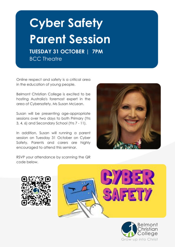 Cyber Safety Parent Session, Cyber Safety Flyer Revised