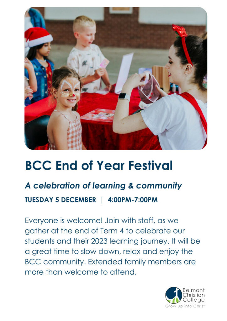 The BCC End of Year Festival, EOY Festival Flyer 1